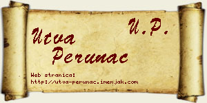 Utva Perunac vizit kartica